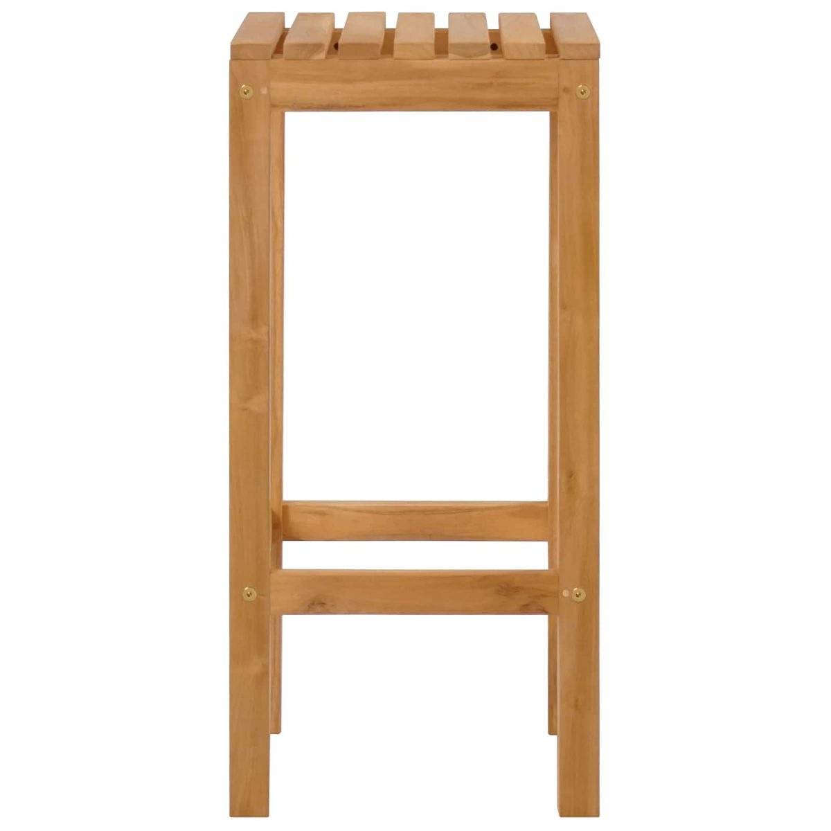 vidaXL Bar Stool 4 pcs Natural Solid Teak Wood 5