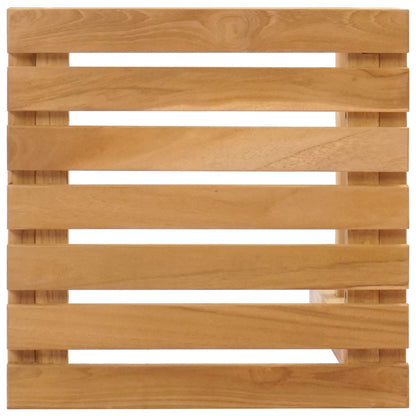 vidaXL Bar Stool 4 pcs Natural Solid Teak Wood 6