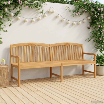 vidaXL Handcarved Rose Bench 228 x 60 x 90 cm Solid Teak Wood Natural 1