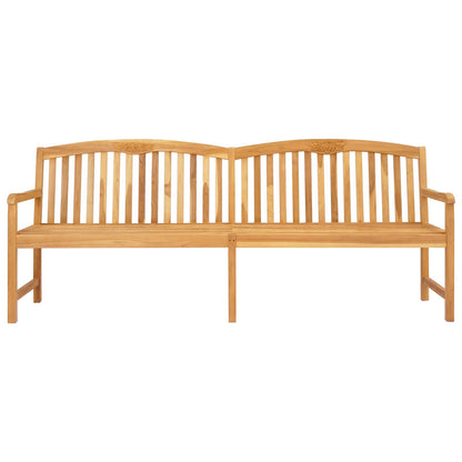 vidaXL Handcarved Rose Bench 228 x 60 x 90 cm Solid Teak Wood Natural 3