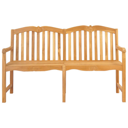 vidaXL Handcarved Shell Bench 150 x 60.5 x 95 cm Solid Teak Wood 3