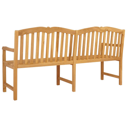vidaXL Handcarved Shell Bench 180 x 60 x 96 cm Solid Teak Wood Natural 5