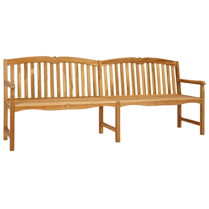 vidaXL Handcarved Shell Bench 228 x 61 x 94.5 cm Solid Teak Wood 2