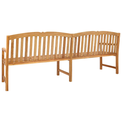 vidaXL Handcarved Shell Bench 228 x 61 x 94.5 cm Solid Teak Wood 5