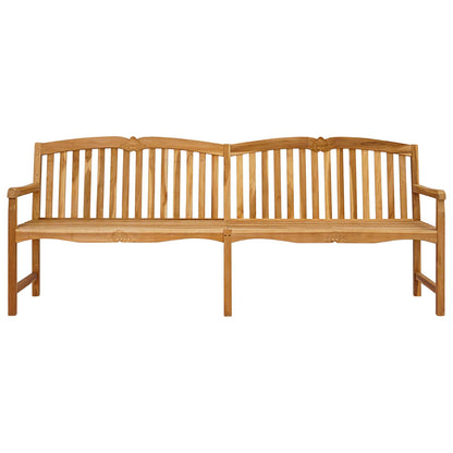 vidaXL Handcarved Shell Bench 228 x 61 x 94.5 cm Solid Teak Wood 3
