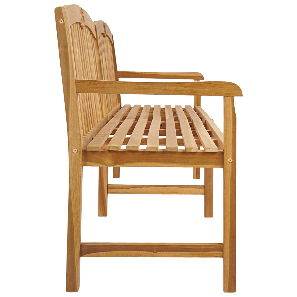 vidaXL Handcarved Shell Bench 228 x 61 x 94.5 cm Solid Teak Wood 4