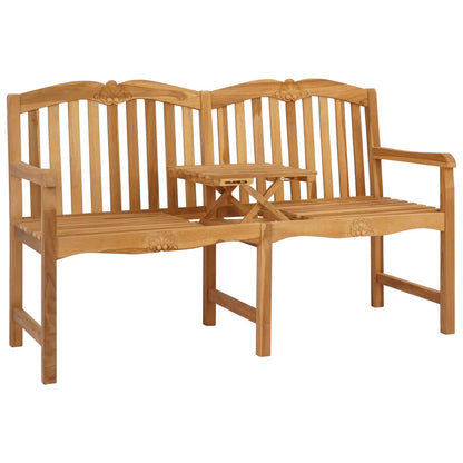 vidaXL Handcarved Shell Bench 155 x 60 x 94 cm Solid Teak Wood Natural 2