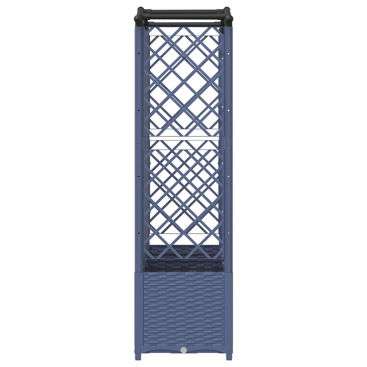 vidaXL Raised Bed with Trellis and Roof Grey 204 x 40 x 138 cm PP 4