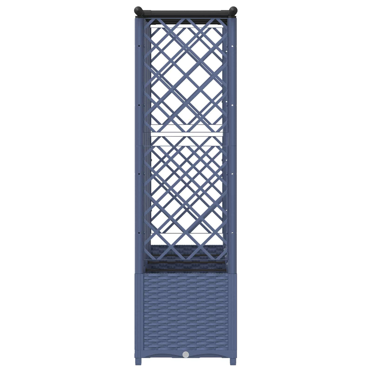 vidaXL Raised Bed with Trellis and Roof Grey 202 x 40 x 136 cm PP 4