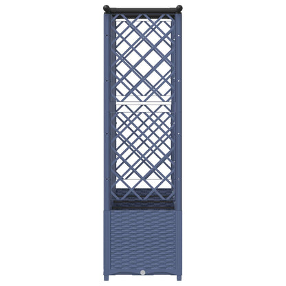vidaXL Raised Bed with Trellis and Roof Grey 202 x 40 x 136 cm PP 4
