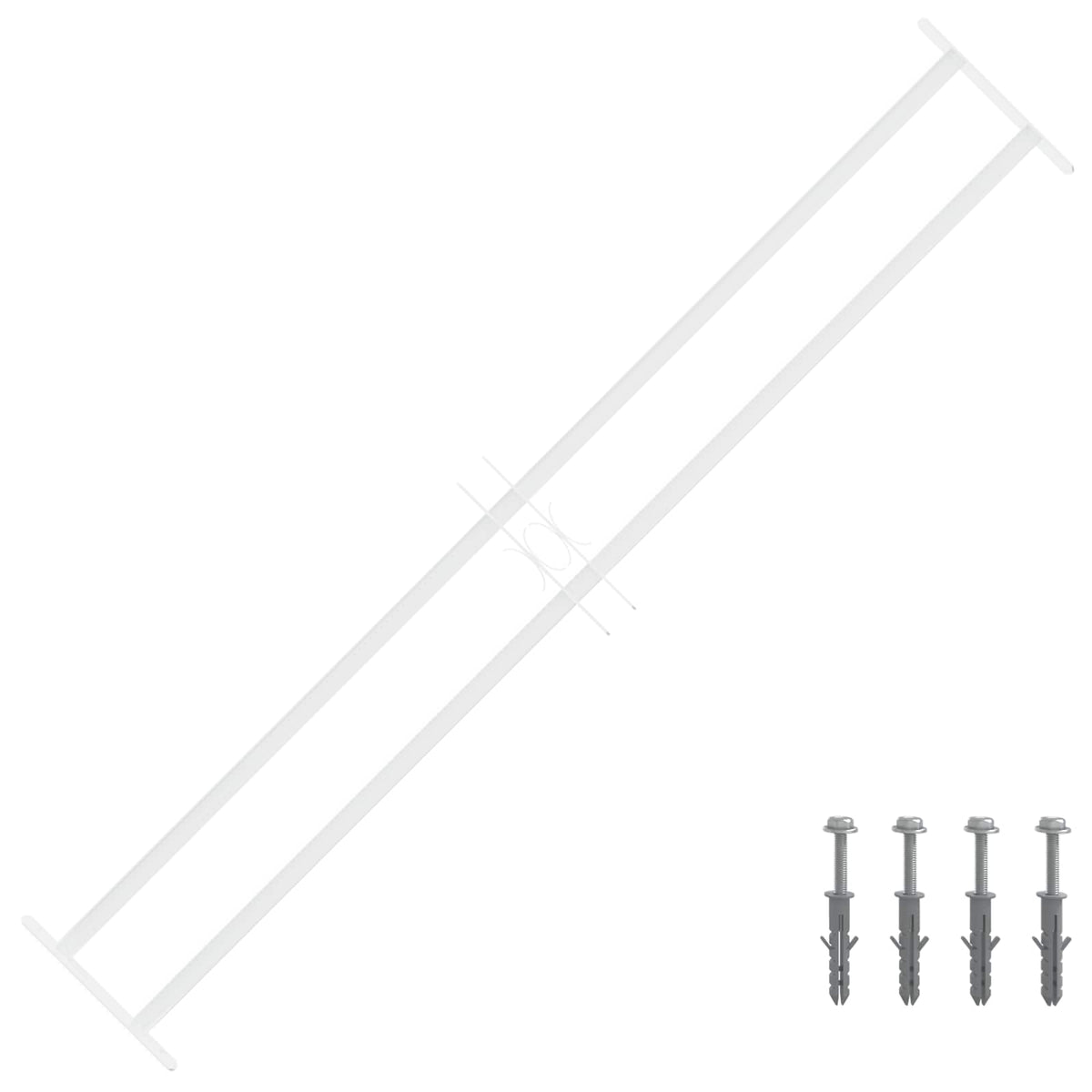 Security Grille for Windows 93-174 cm 2 crossbars 3