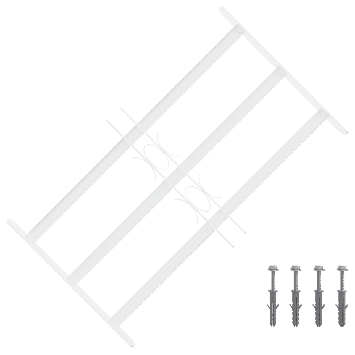 Security Grille for Windows 43-74 cm 3 crossbars 3