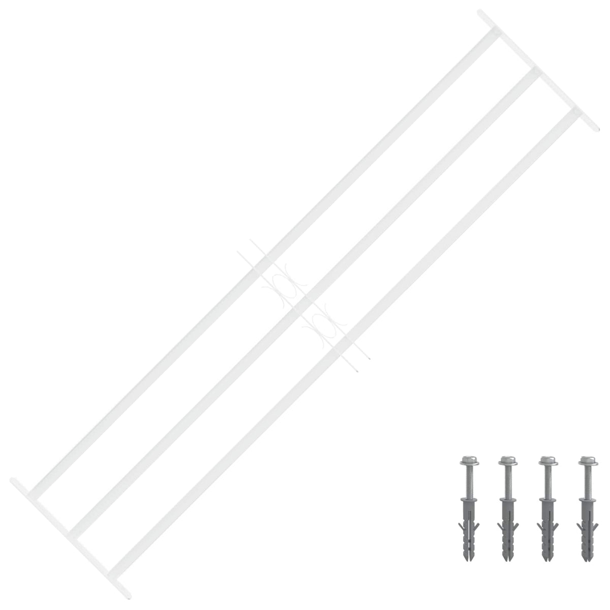 Security Grille for Windows 93-174 cm 3 crossbars 3