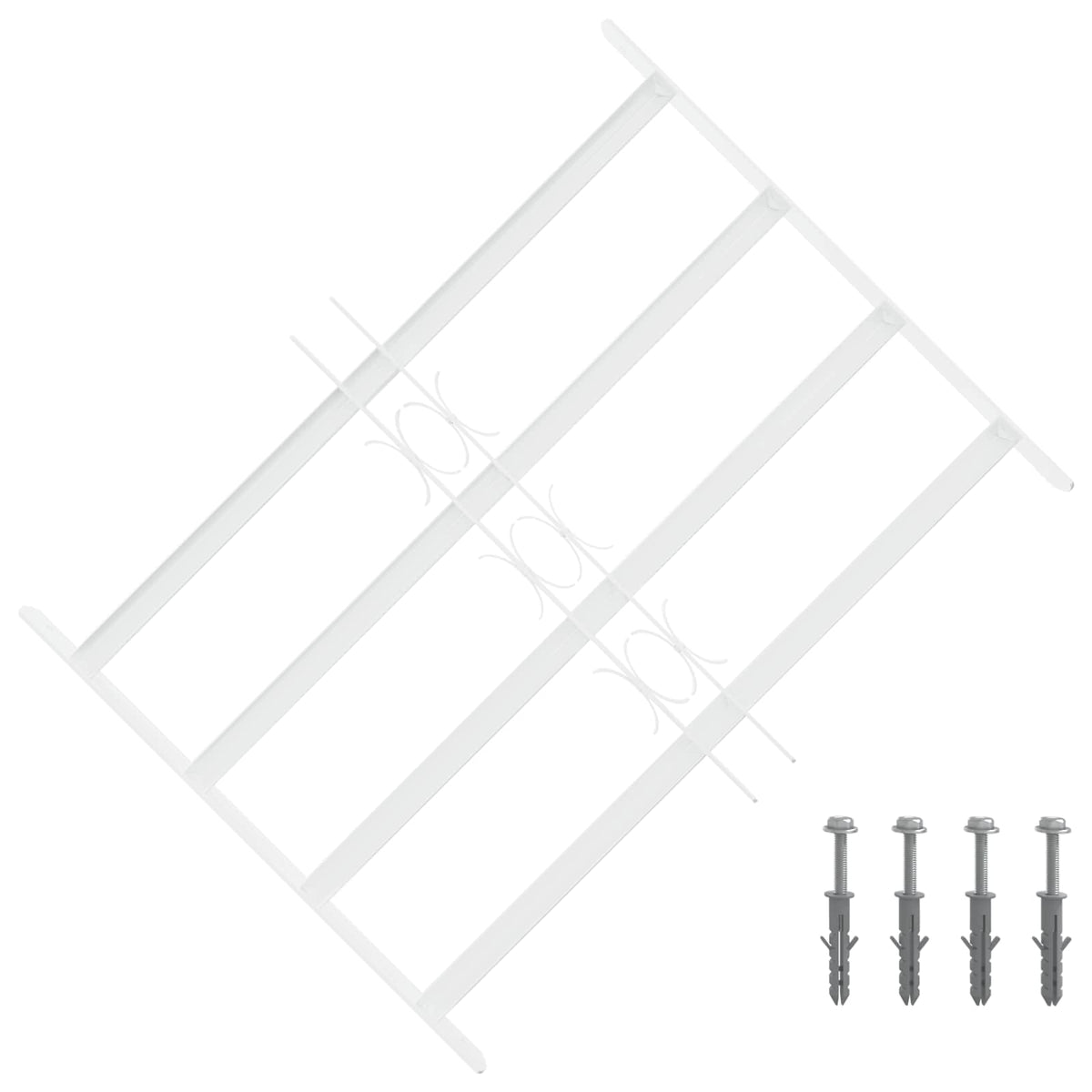 Security Grille for Windows 43-74 cm 4 crossbars 3