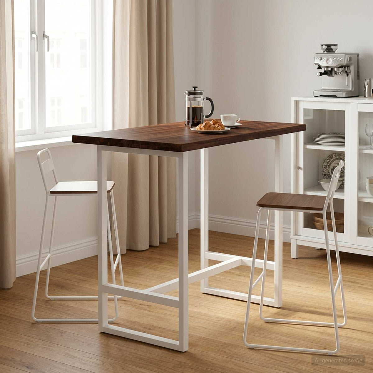 Table Top Dark Brown Rectangular Depth 50 cm 110 cm