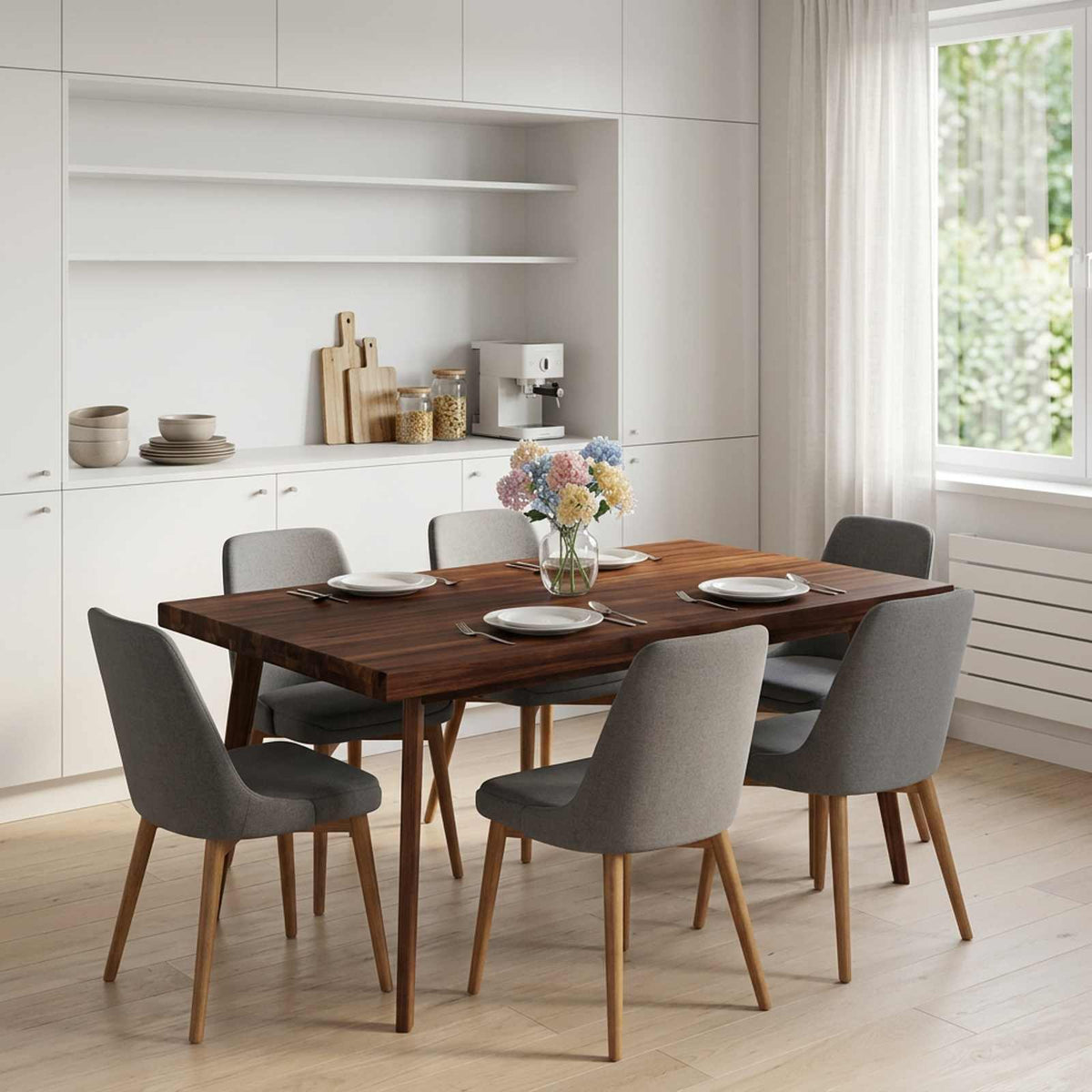 Table Top Dark Brown Rectangular Depth 60 cm 80 cm
