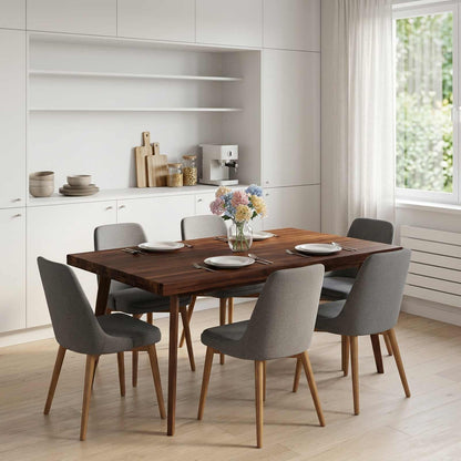 Table Top Dark Brown Rectangular Depth 60 cm 80 cm