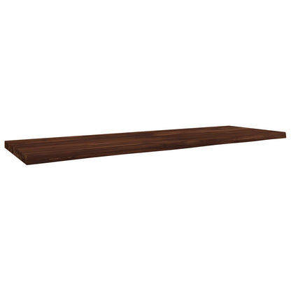 Live Edge Table Top Rectangular Dark Brown Live Edge 1 Side Depth 60 cm 120 cm
