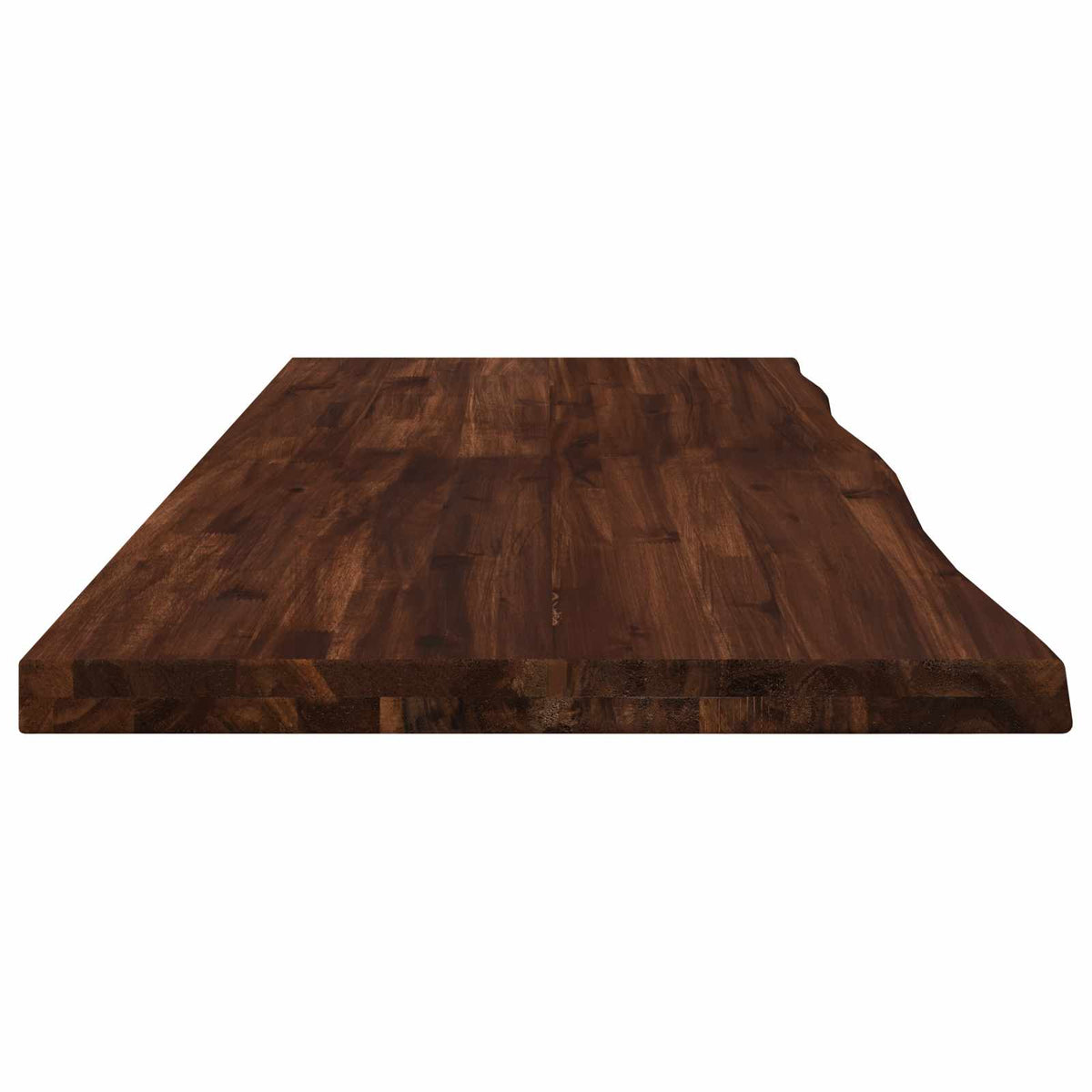 Live Edge Table Top Rectangular Dark Brown Live Edge 1 Side Depth 60 cm 120 cm