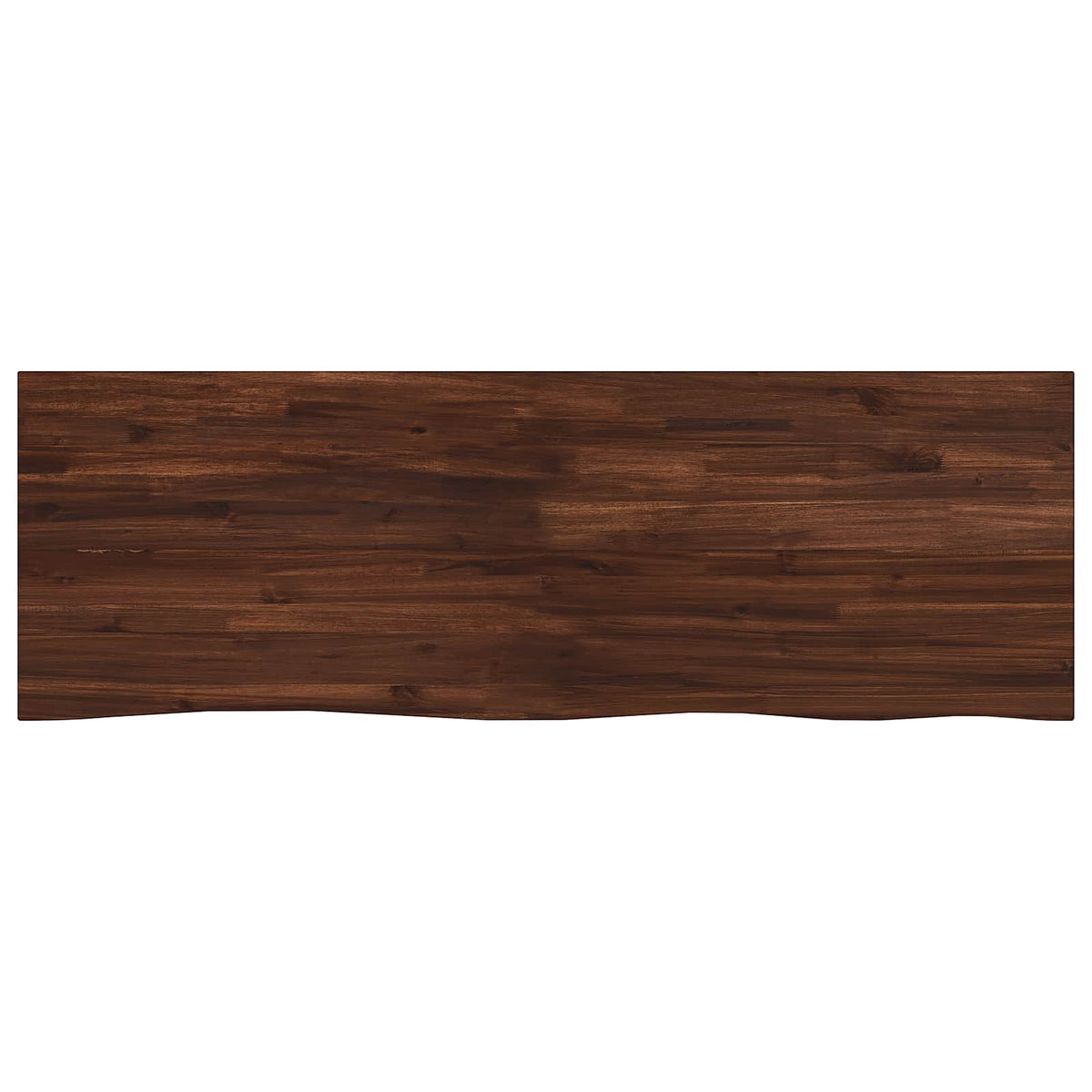 Live Edge Table Top Rectangular Dark Brown Live Edge 1 Side Depth 60 cm 120 cm