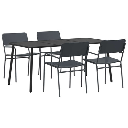 vidaXL Dining Set 5 pcs Anthracite Steel 2