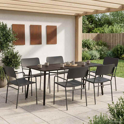 vidaXL Dining Set 7 pcs Anthracite Steel 1