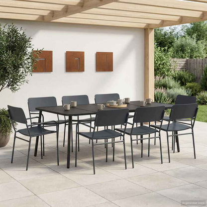 vidaXL Dining Set 5 pcs Anthracite 110 x 80 x 72 cm Steel