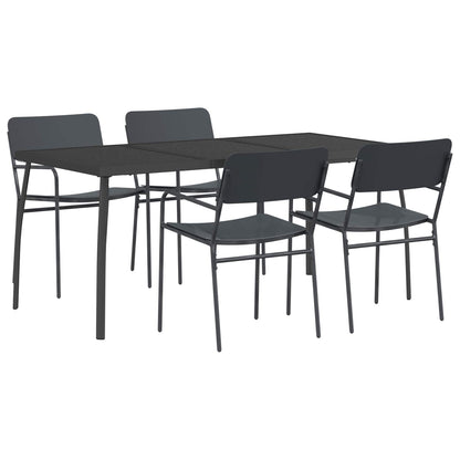 vidaXL Dining Set 5 pcs Anthracite Steel 2