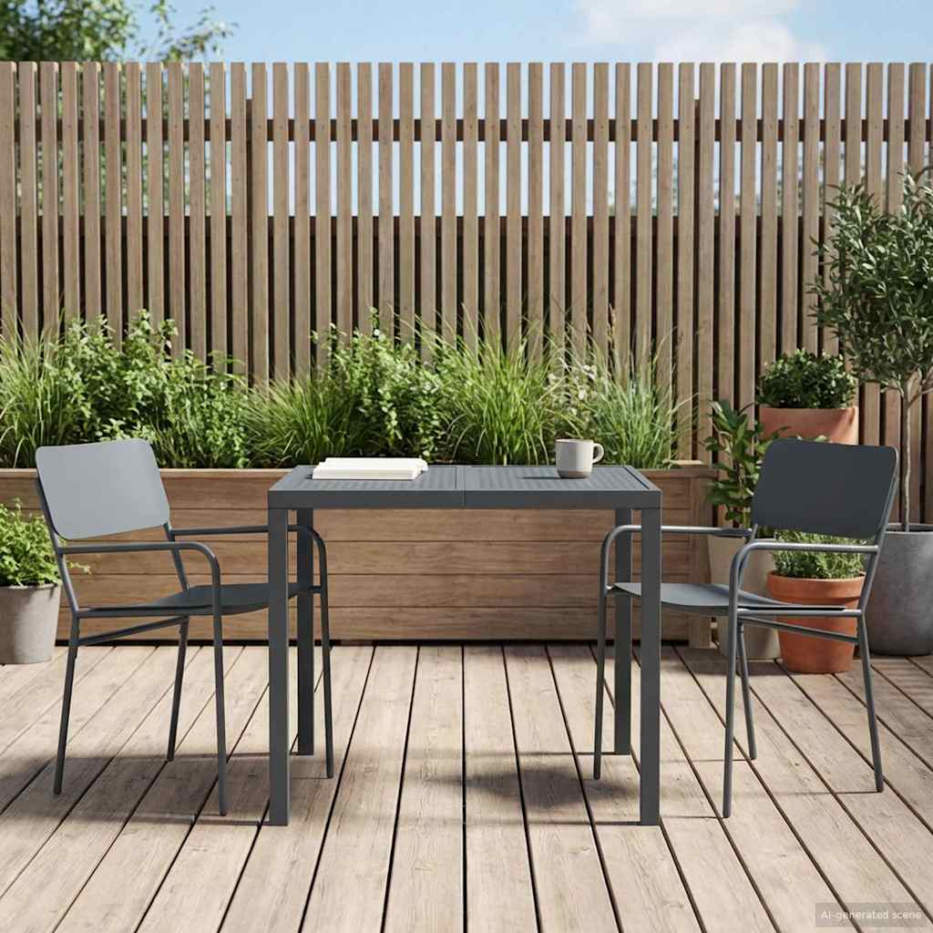 vidaXL Outdoor Furniture Set 5 pcs Anthracite Steel