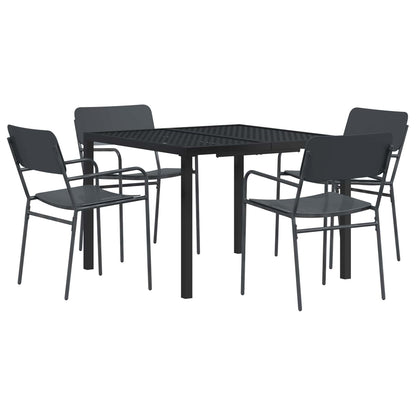 Outdoor Furniture Set 5 pcs Anthracite Steel 100 cm 100 cm 4-seater