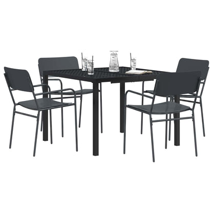 vidaXL Outdoor Furniture Set 5 pcs Anthracite Steel 3