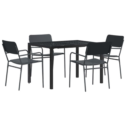 Outdoor Furniture Set 5 pcs Anthracite Steel 110 cm 80 cm 4-seater