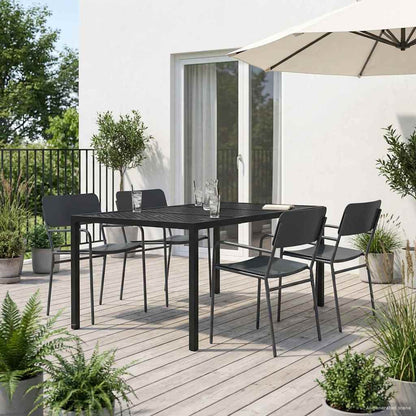 vidaXL Outdoor Furniture Set 5 pcs Anthracite Steel 1