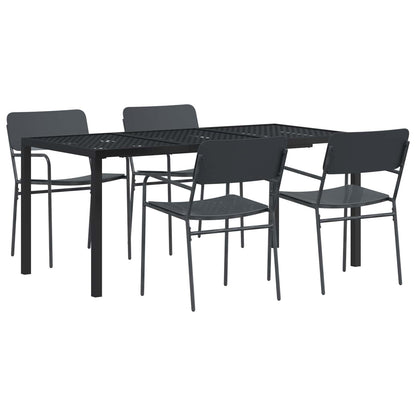 vidaXL Outdoor Furniture Set 5 pcs Anthracite Steel 2