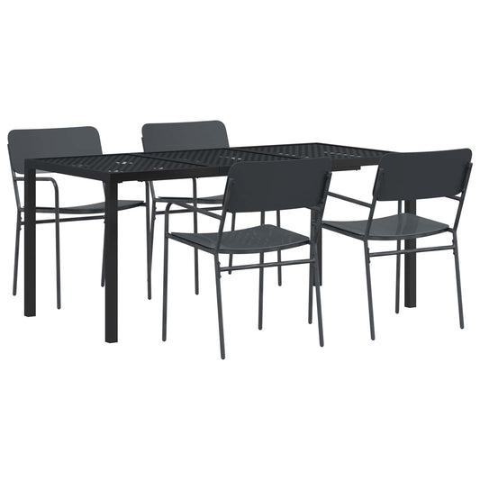 vidaXL Outdoor Furniture Set 5 pcs Anthracite Steel 2