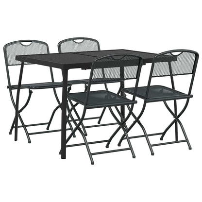 vidaXL Outdoor Furniture Set 5 pcs Anthracite Iron and Steel 2