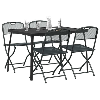 vidaXL Outdoor Furniture Set 5 pcs Anthracite Iron and Steel 3
