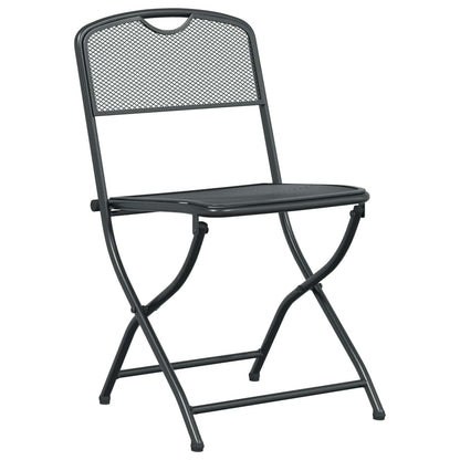 vidaXL Outdoor Furniture Set 5 pcs Anthracite Iron and Steel 4