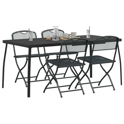 vidaXL Outdoor Furniture Set 5 pcs Anthracite Iron and Steel 3