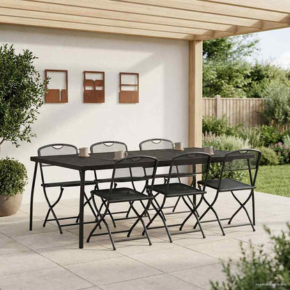 vidaXL Outdoor Furniture Set 5 pcs Anthracite Iron and Steel