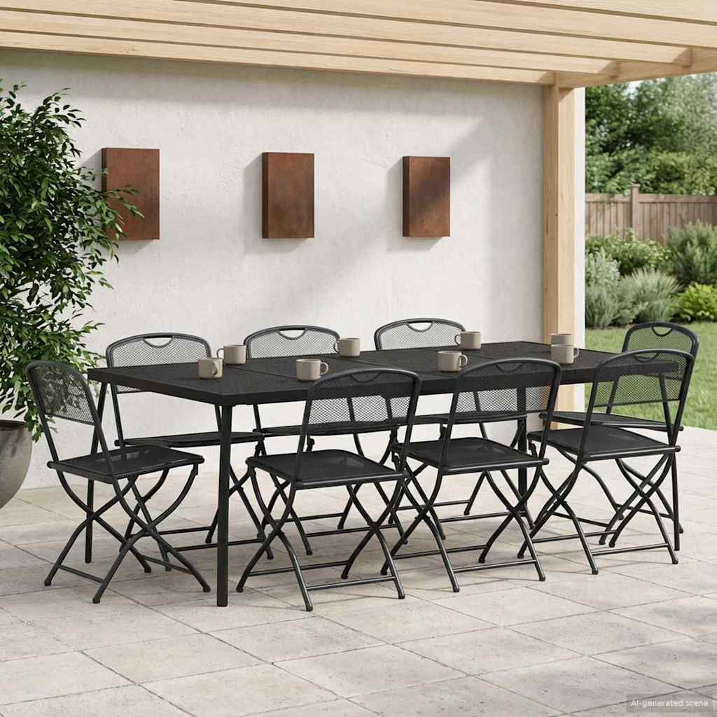 vidaXL Outdoor Furniture Set 5 pcs Anthracite Iron and Steel