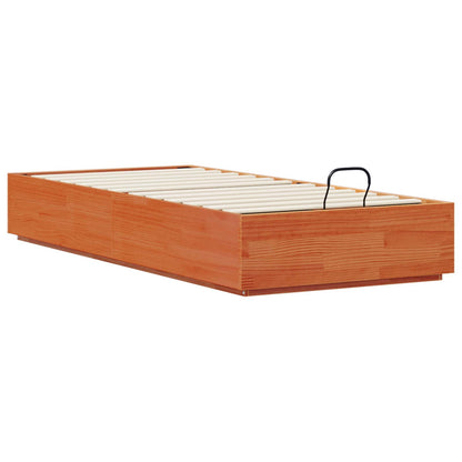 vidaXL Ottoman Bed Frame with Storage Wax Brown 75 x 190 cm 6