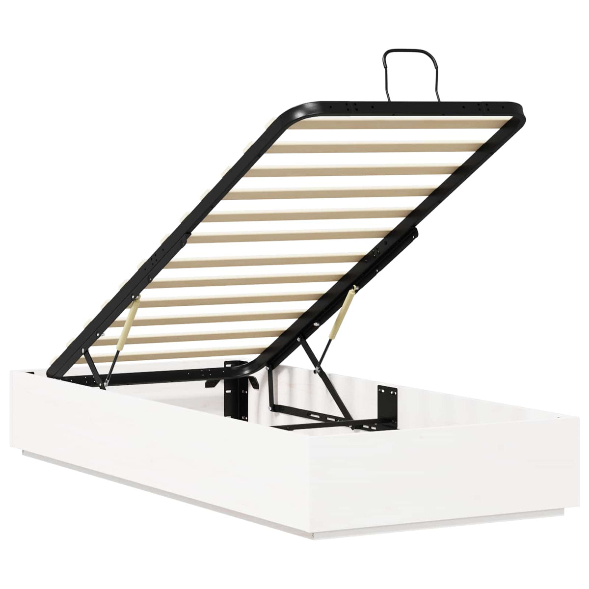 vidaXL Ottoman Bed Frame with Storage White 80 x 200 cm 5