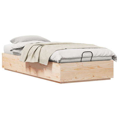 vidaXL Ottoman Bed Frame with Storage Natural 90 x 200 cm 3