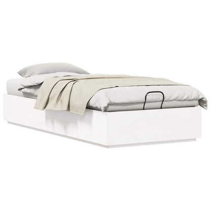 vidaXL Ottoman Bed Frame with Storage White 100 x 200 cm 3