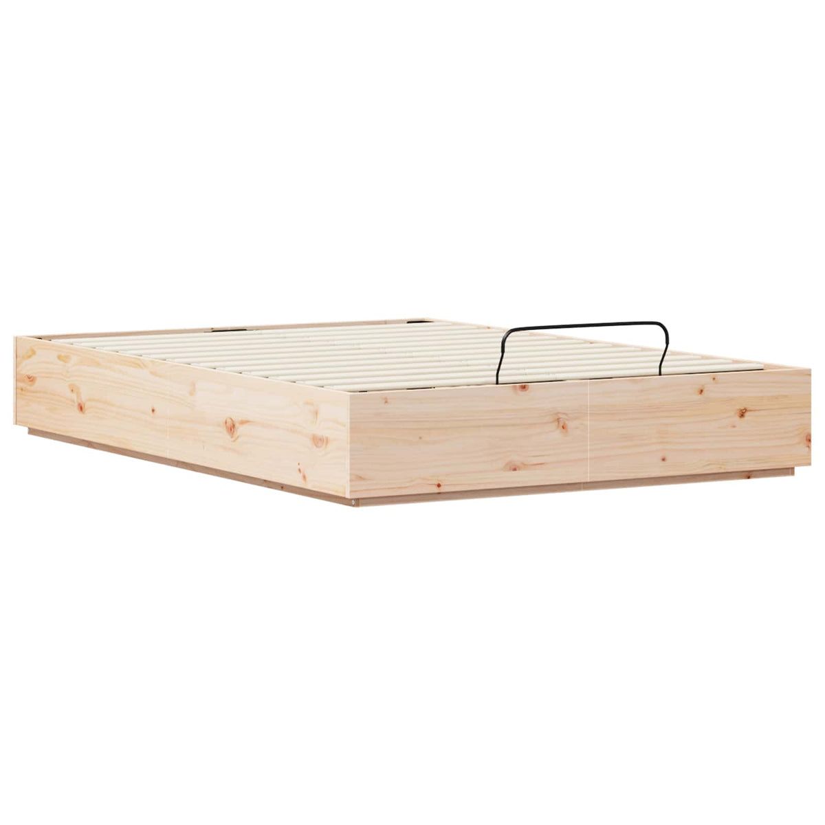 vidaXL Ottoman Bed Frame with Storage Natural 120 x 190 cm 6