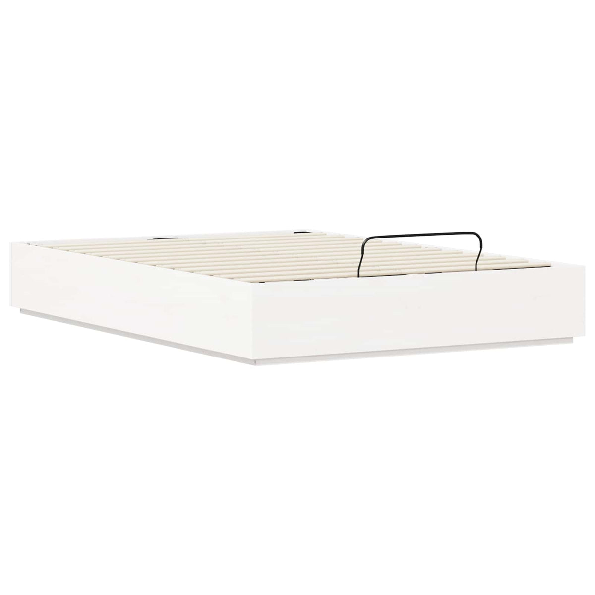 vidaXL Ottoman Bed Frame with Storage White 140 x 190 cm 6