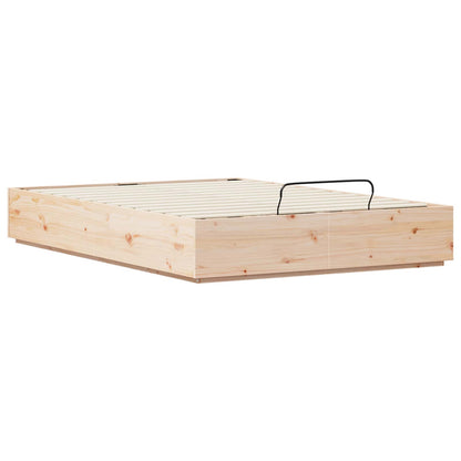 vidaXL Ottoman Bed Frame with Storage Natural 120 x 200 cm 6