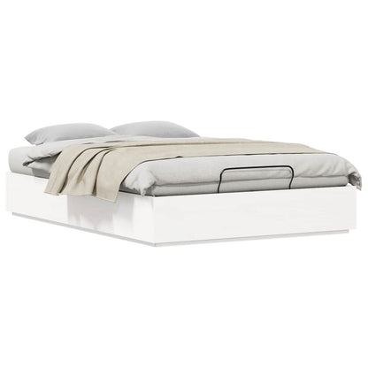 vidaXL Ottoman Bed Frame with Storage White 150 x 200 cm 3