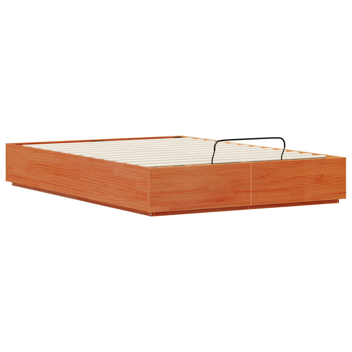 vidaXL Ottoman Bed Frame with Storage Wax Brown 150 x 200 cm 6
